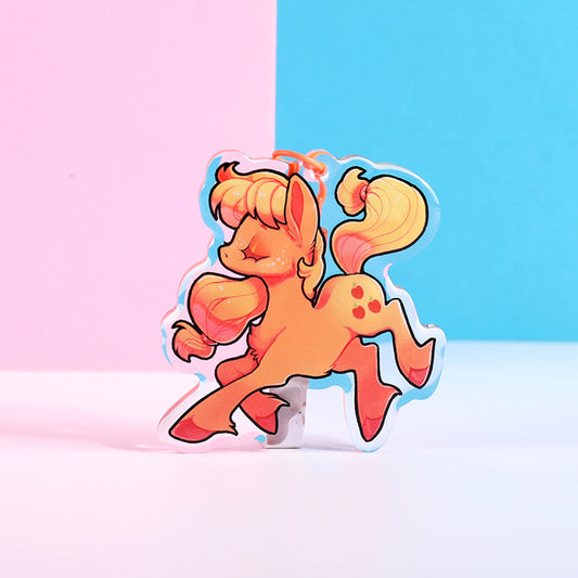 Charm de pony de manzana naranja