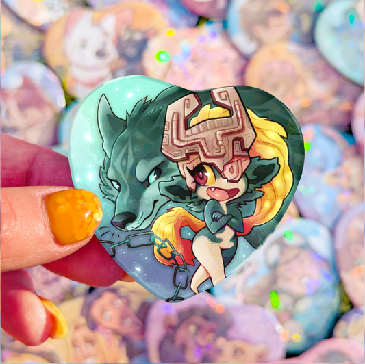 Besties Badge | Wolf & Princess