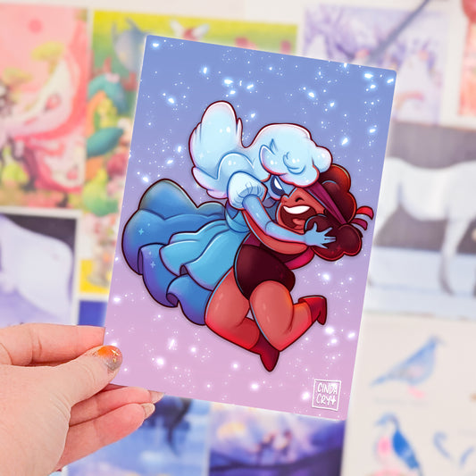Besties Artwork Print | Ruby & Sapphire