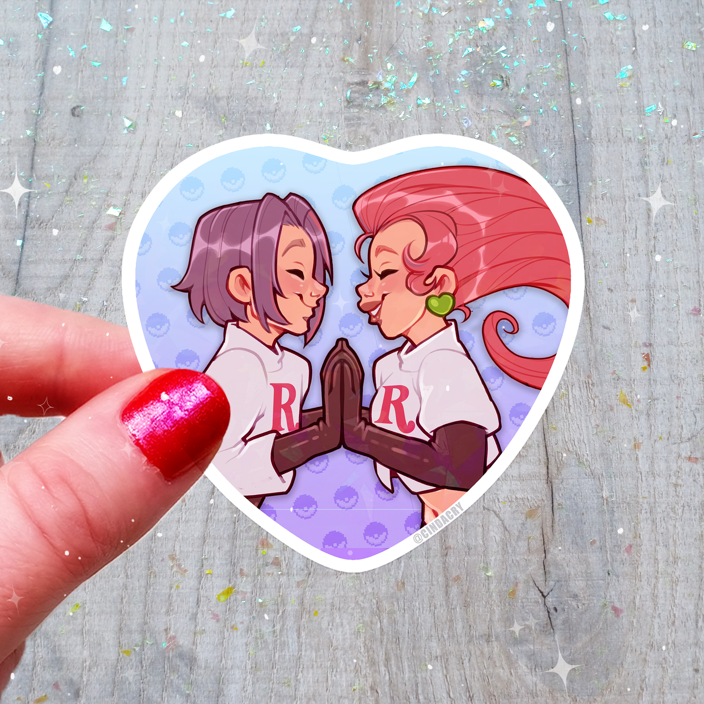 Autocollant licorne holographique mignon kawaii holographique arc-en-ciel cryptide