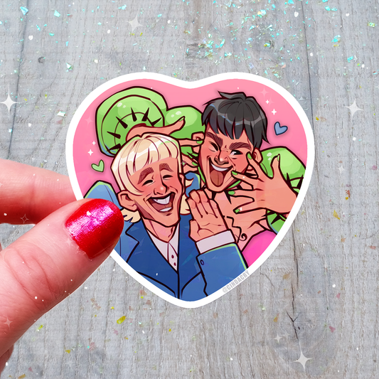 Pegatina de unicornio holográfica linda kawaii holográfica arcoíris críptica