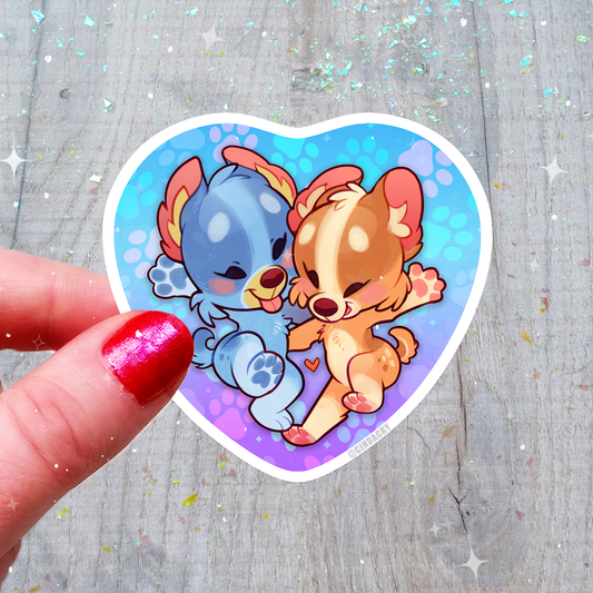 Pegatina de unicornio holográfica linda kawaii holográfica arcoíris críptica