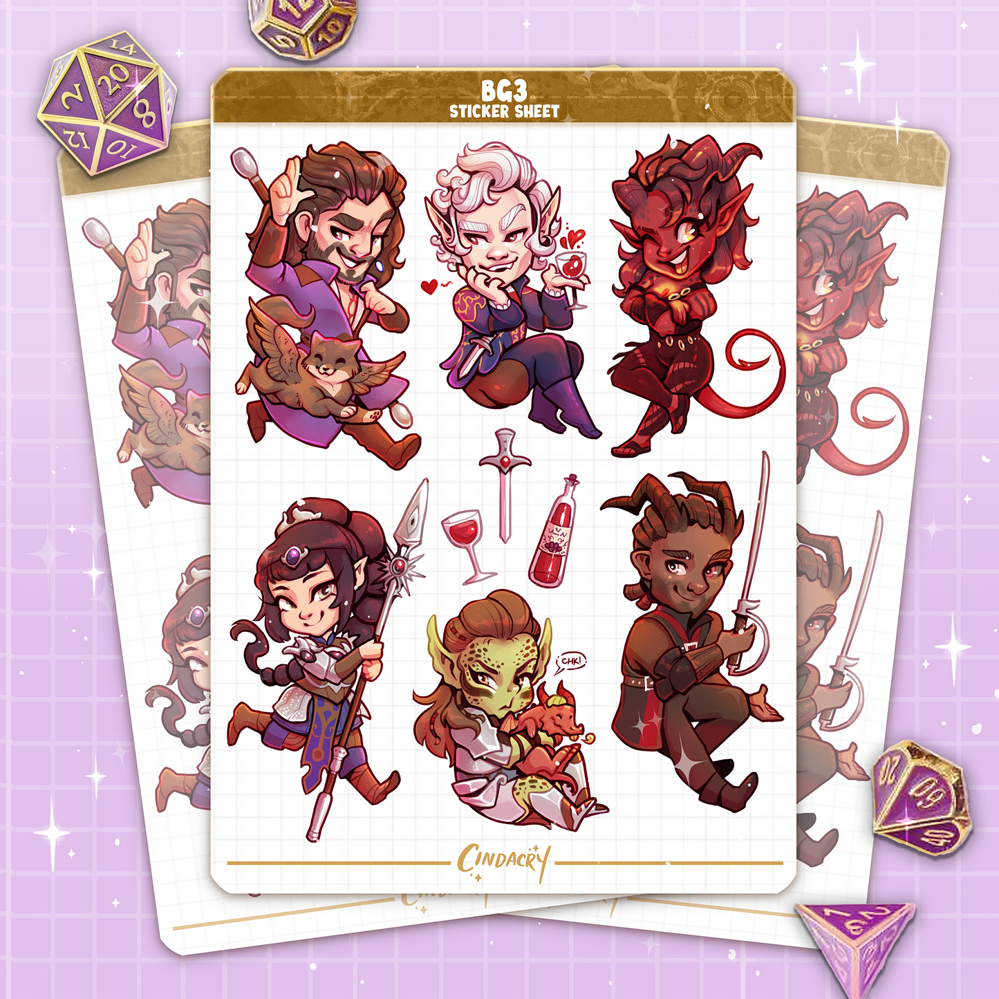 BG3 Sticker Sheet