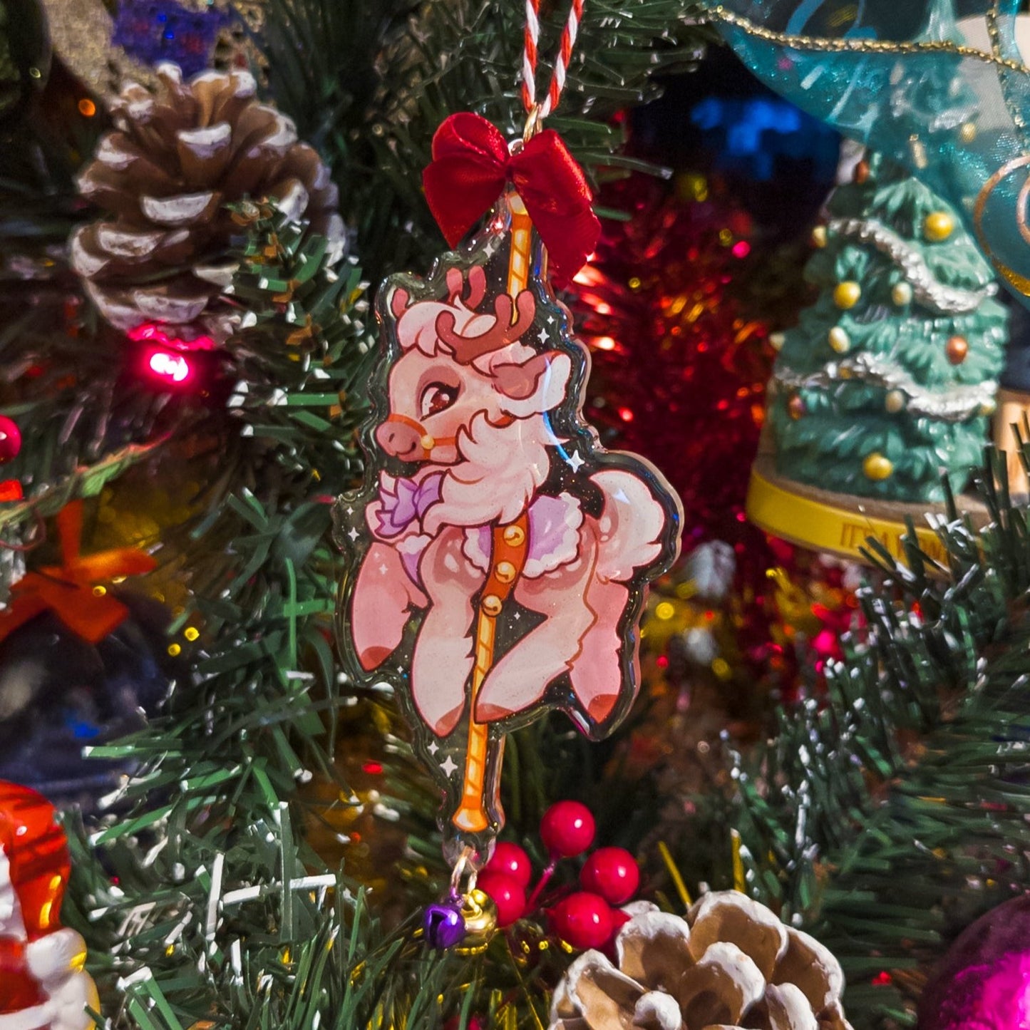 Christmas Carousel Reindeer Decorations
