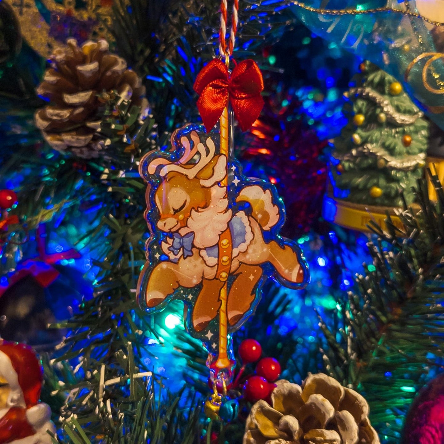 Christmas Carousel Reindeer Decorations