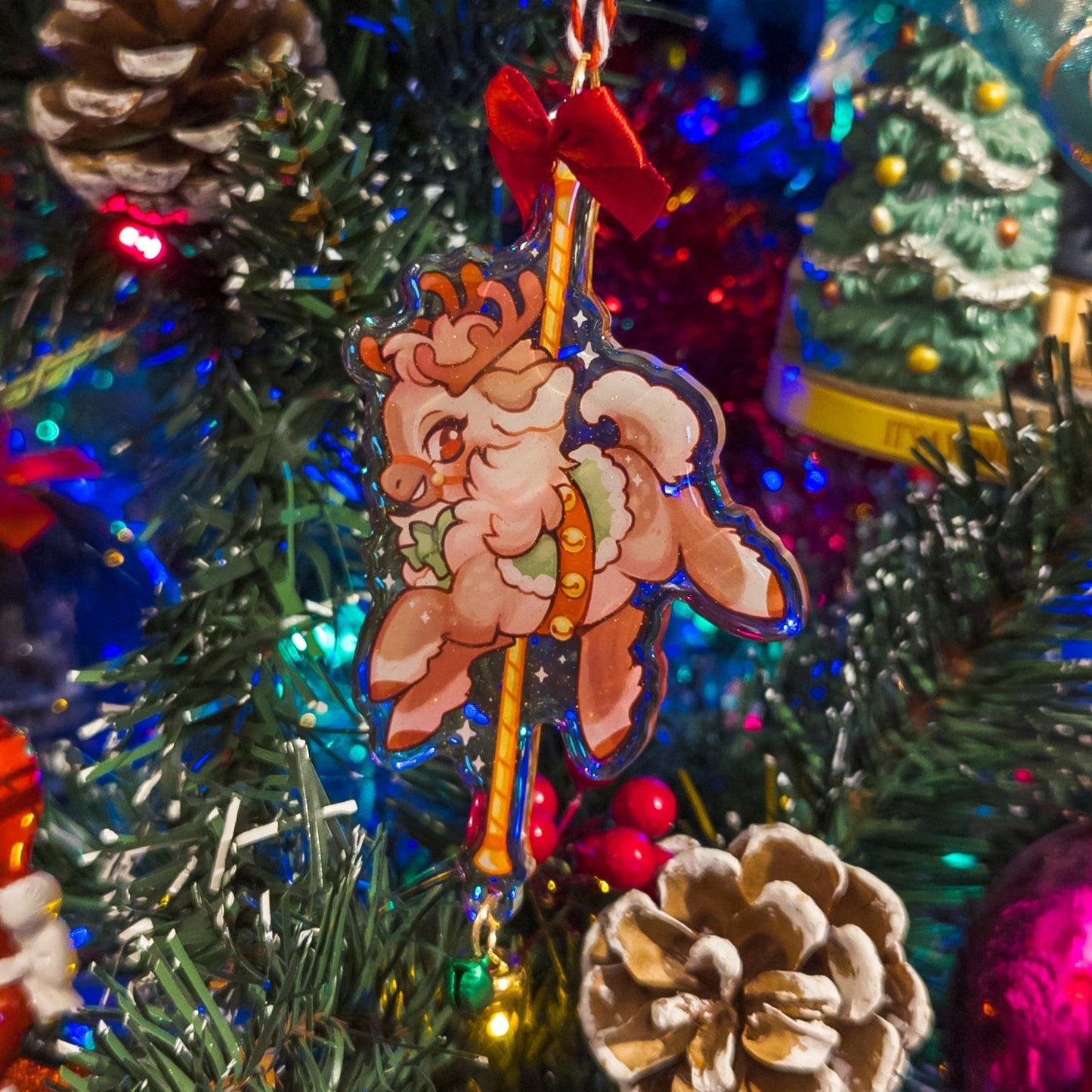 Christmas Carousel Reindeer Decorations