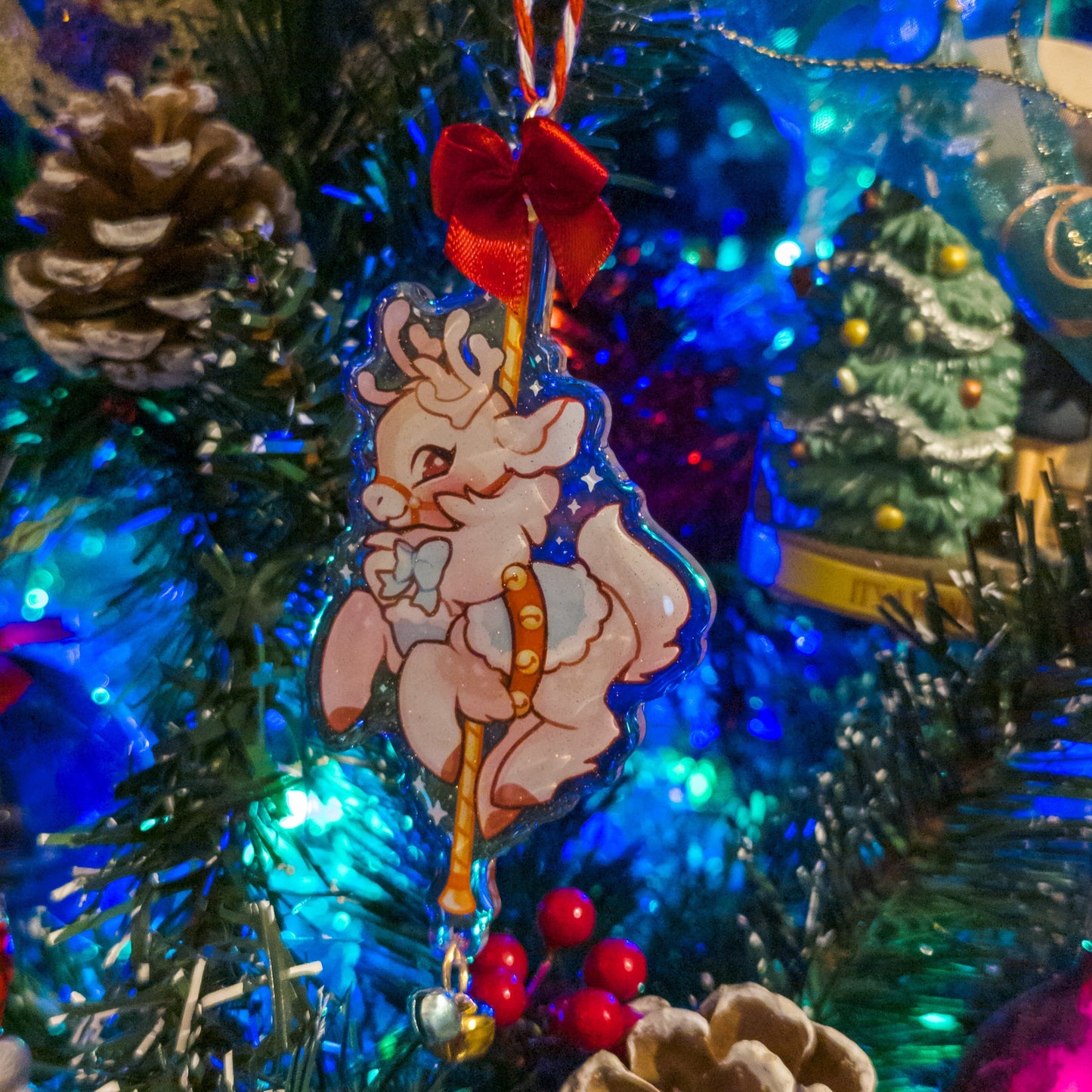 Christmas Carousel Reindeer Decorations