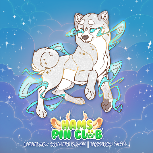 Pin de esmalte duro Raiju | Perros míticos