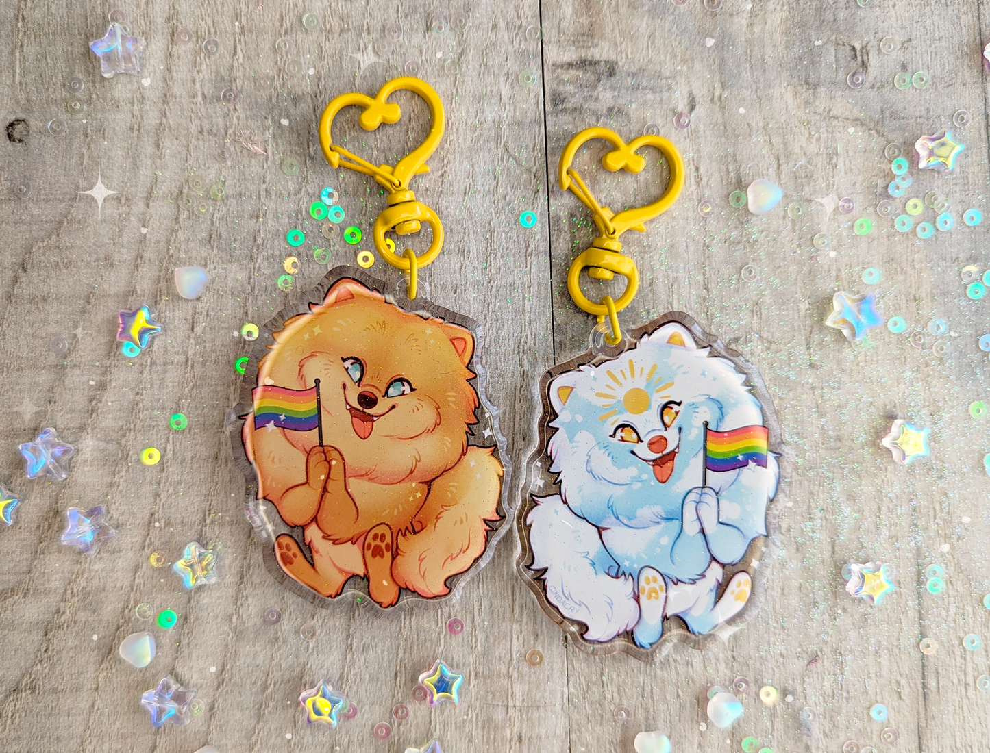 🐾🏳️🌈🐶 Dijes con purpurina de Pride Pups