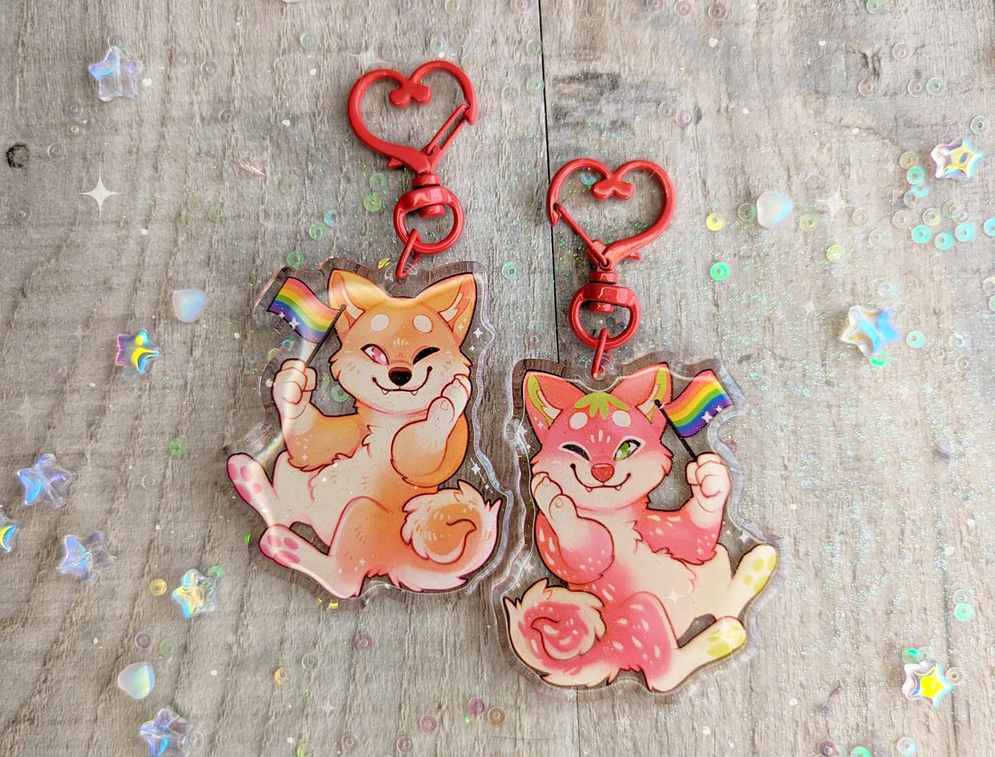 🐾🏳️🌈🐶 Dijes con purpurina de Pride Pups