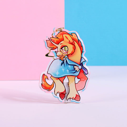 Charm de poni con barba pelirroja y estrella