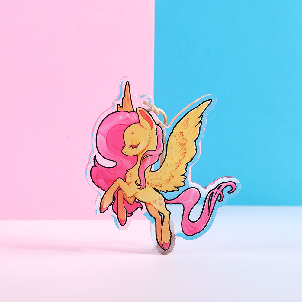 Charm de poney jaune silencieux