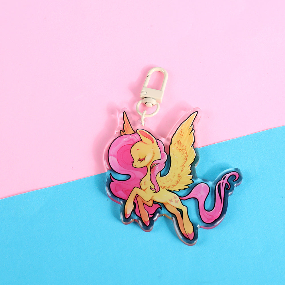 Charm de poney jaune silencieux