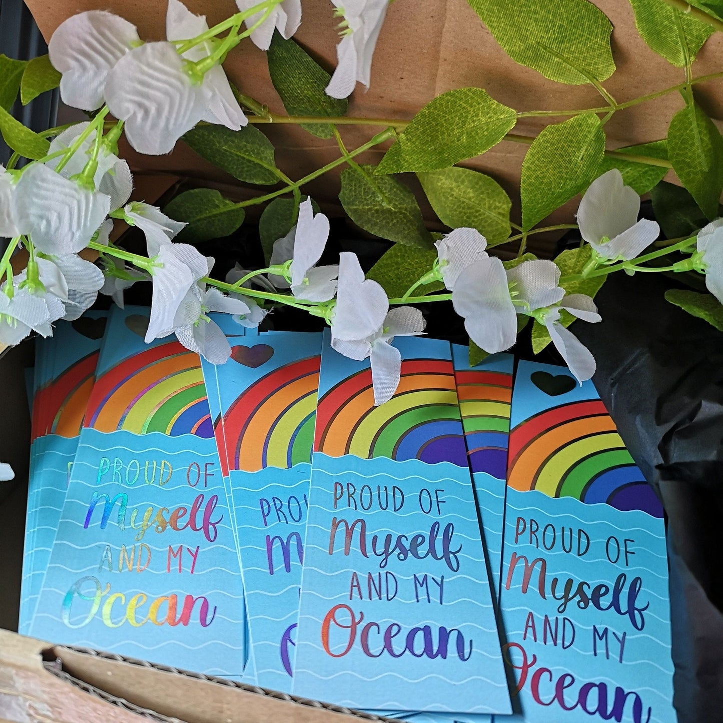 Marcador holográfico de lujo con diseño de arcoíris Ocean Pride