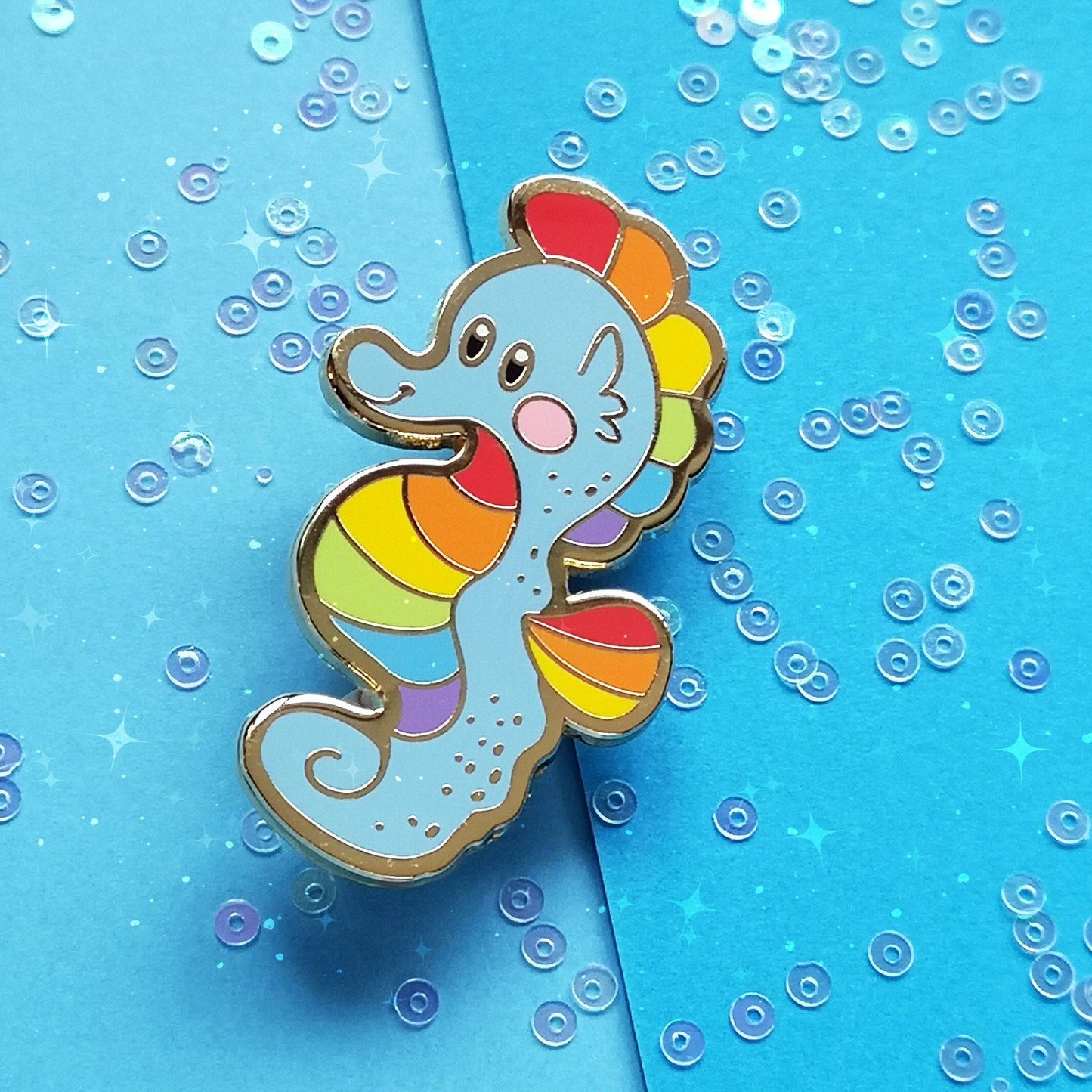 Pin de esmalte duro Seahorse Ocean Pride