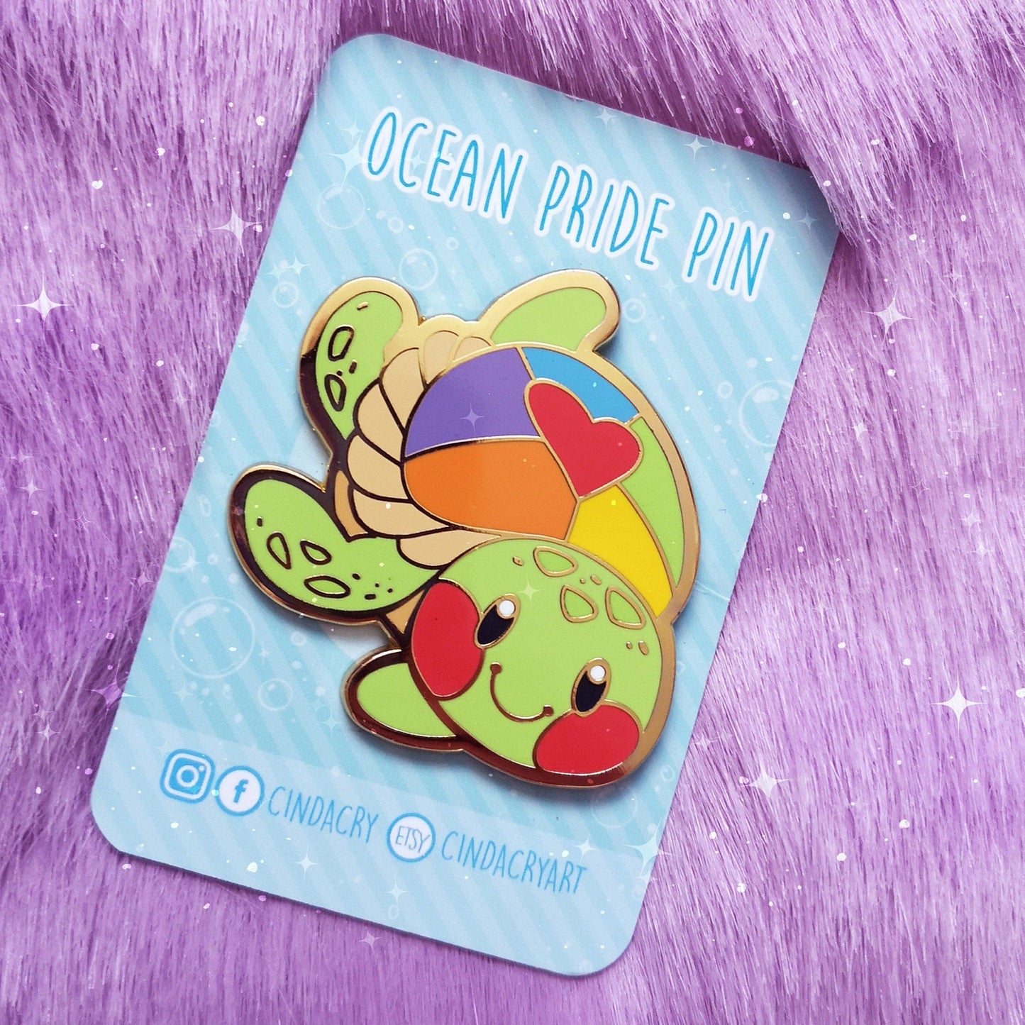 Pin de esmalte duro Turtle Ocean Pride