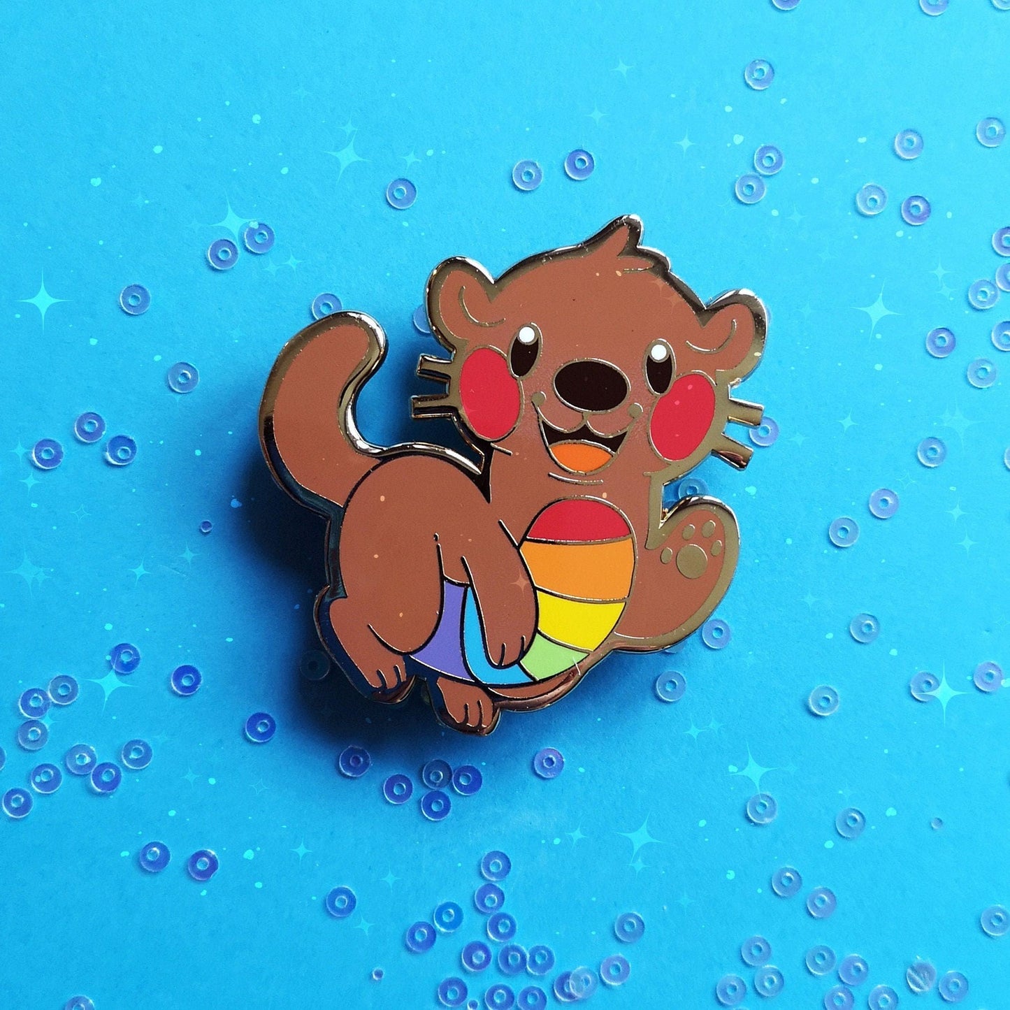 Pin de esmalte duro Sea Otter Ocean Pride