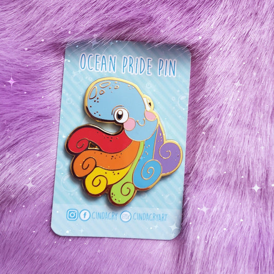 Pin de esmalte duro Octopus Ocean Pride