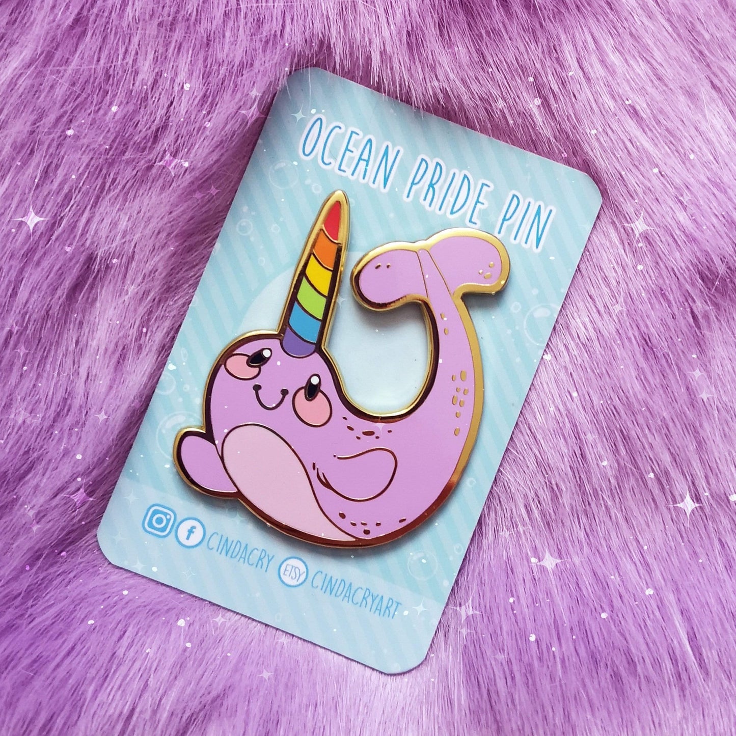 Pin de esmalte Narwhal Ocean Pride