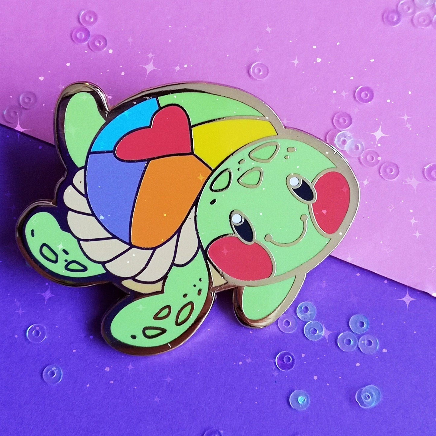 Pin de esmalte duro Turtle Ocean Pride