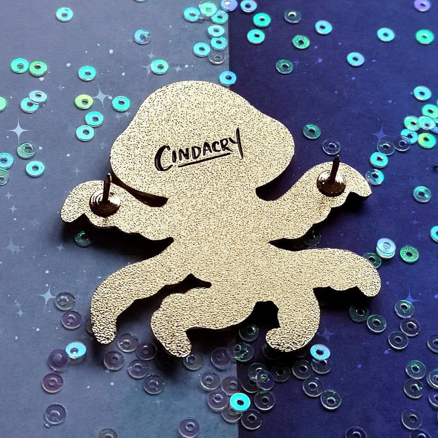 Pin de esmalte duro con el orgullo del océano de las medusas