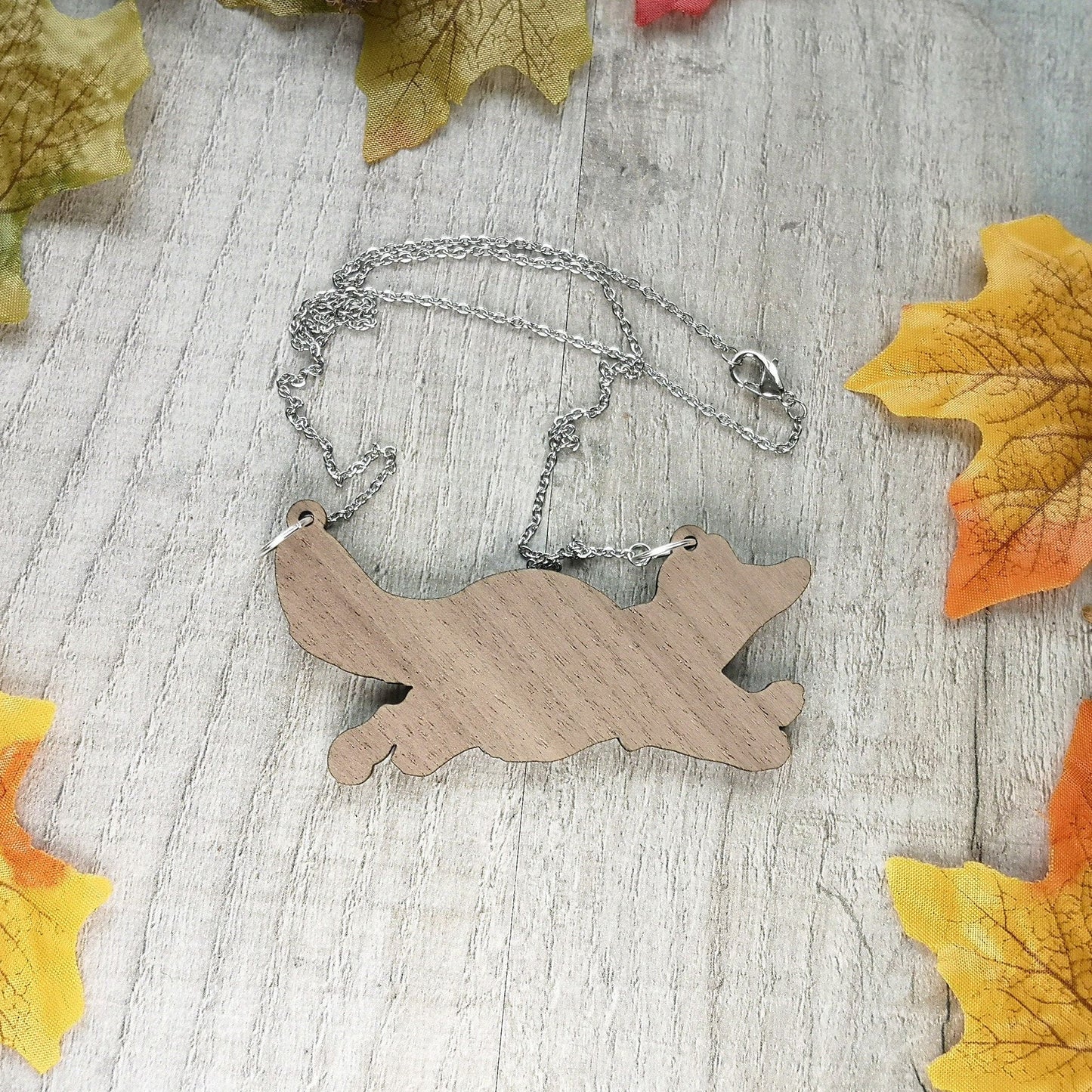 Raccoon Statement Wooden Necklace | Kitsch Cottagecore Rockabilly Recycled Fun Jewellery