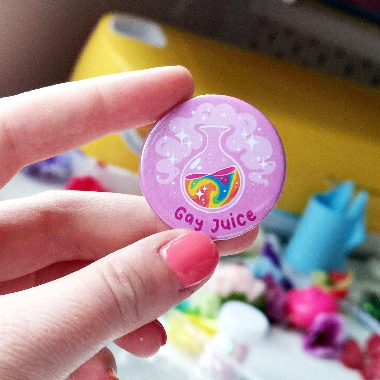 Botón LGBTQIA+ de Poción Mágica | Gay Juice