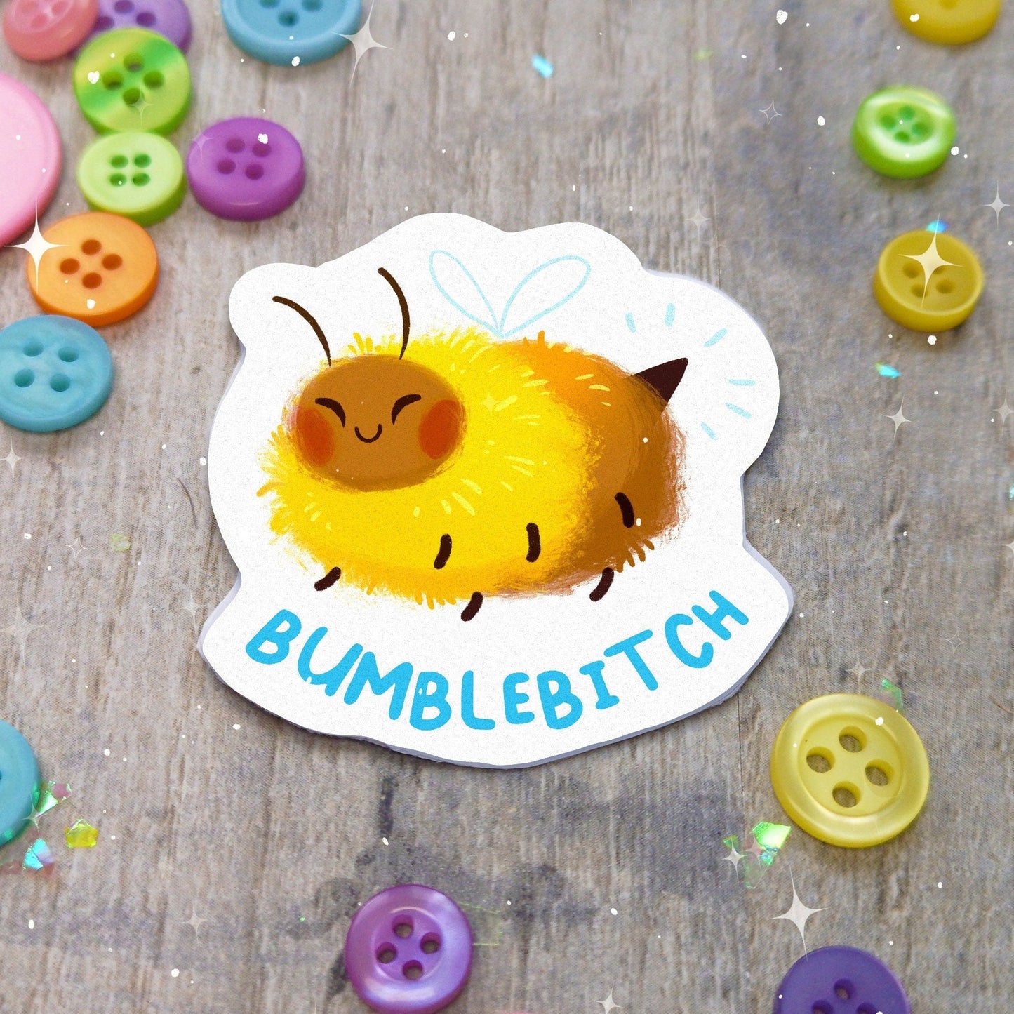Pegatina de abeja Bumblebitch | Abeja divertida y estacionaria