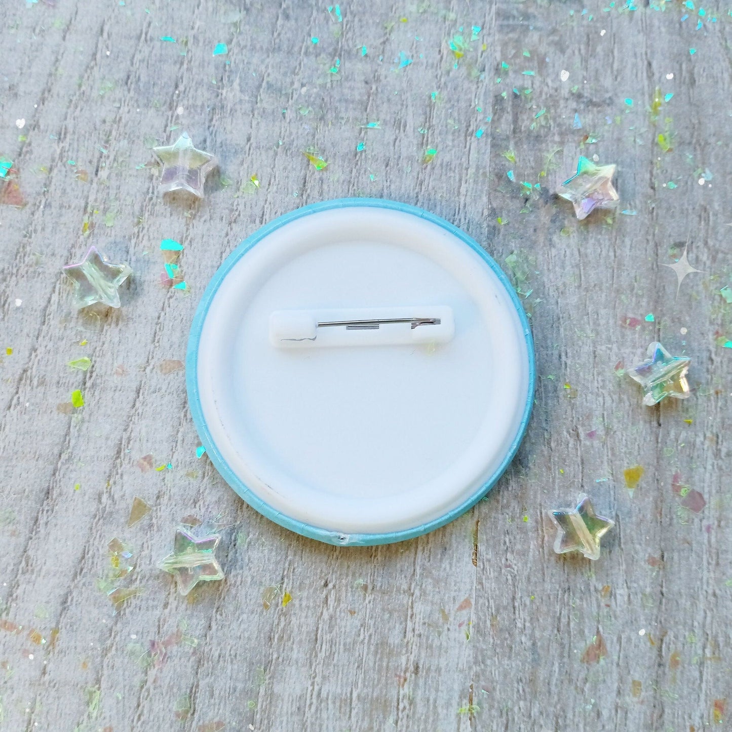 ¡No me toques! Insignia holográfica grande con forma de pez globo