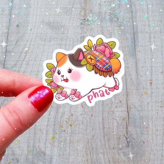Pegatina de vinilo con un lindo gato