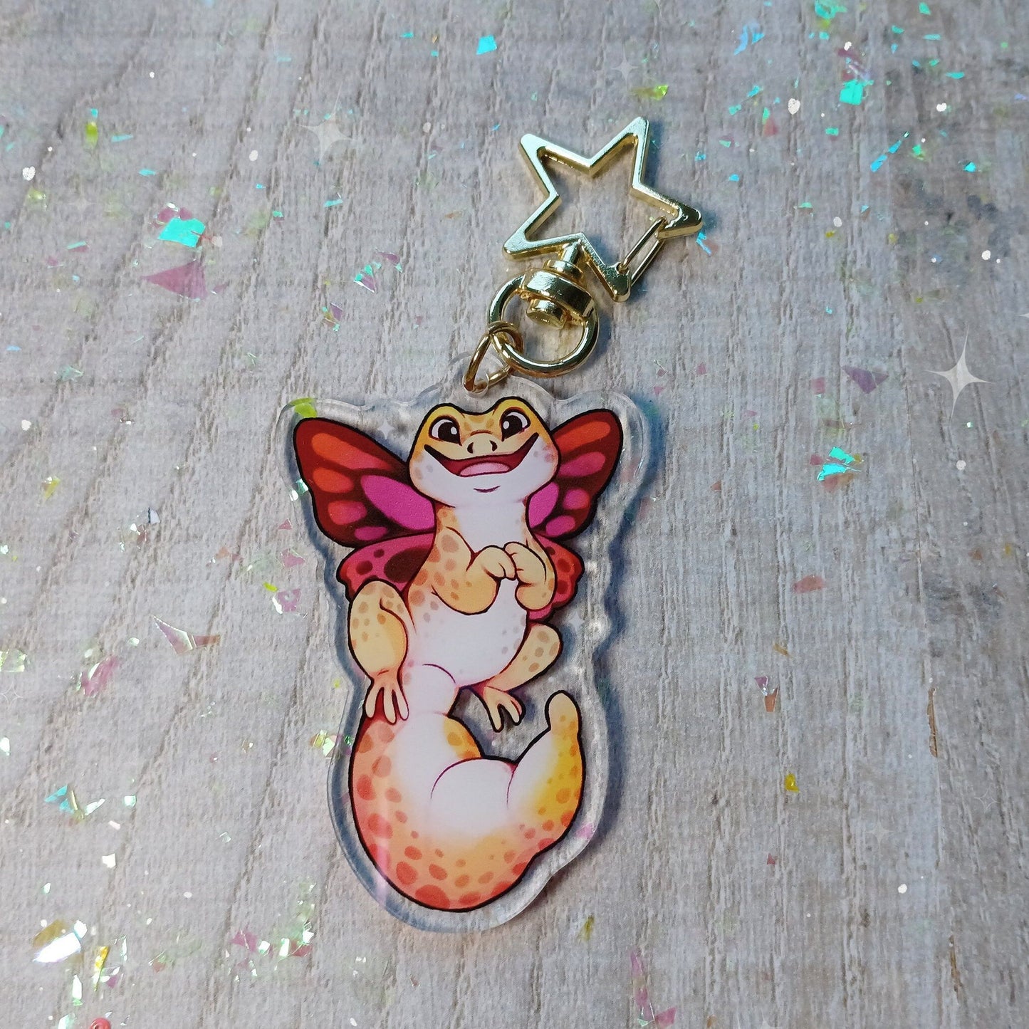Porte-clés Fairy Friends | Chiot dalmatien Tuxedo Chaton Léopard Gecko