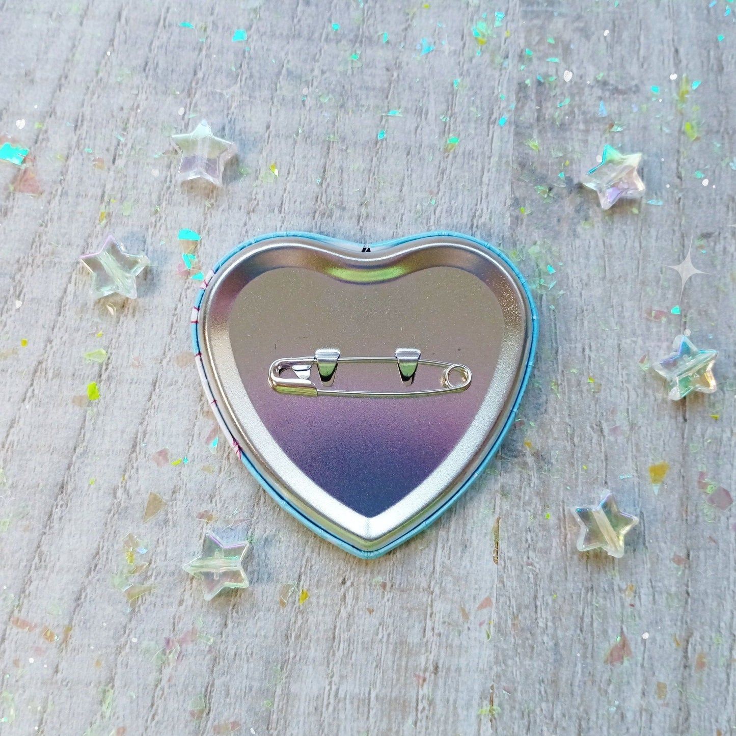 Insignia de hojalata holográfica "Creo en Mothman"