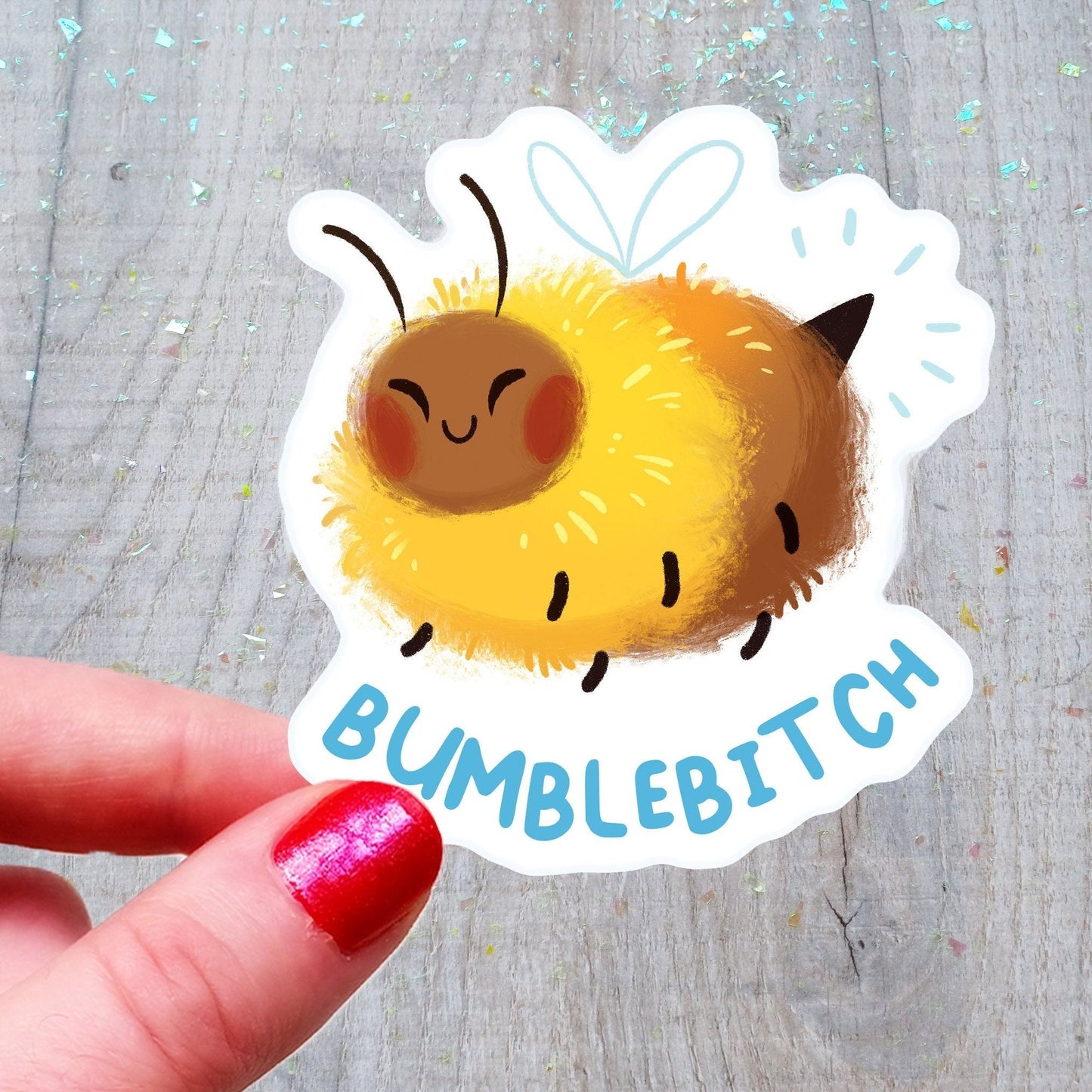 Pegatina de abeja Bumblebitch | Abeja divertida y estacionaria