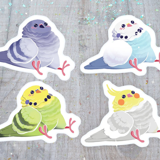 Pegatinas de vinilo Borb Stickers Pigeon Budgie Cockatiel