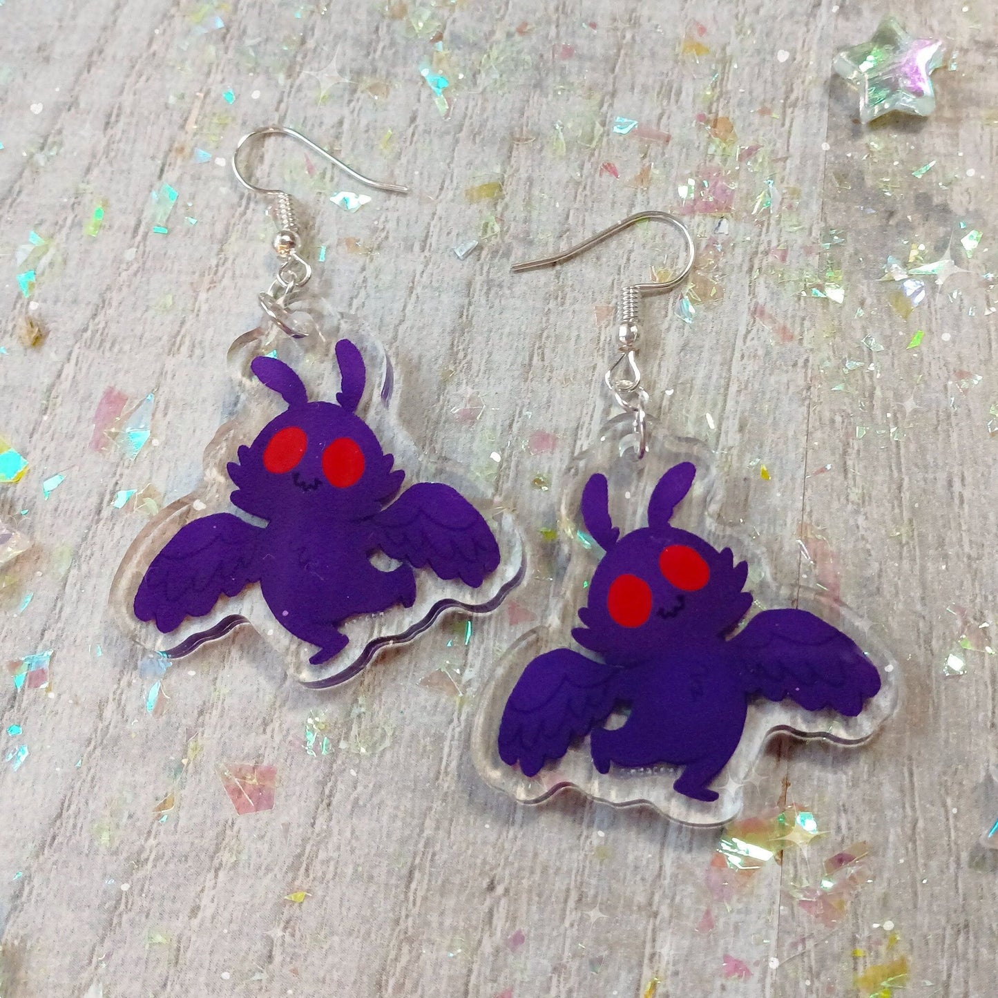 Mothman Acrylic Dangle Earrings
