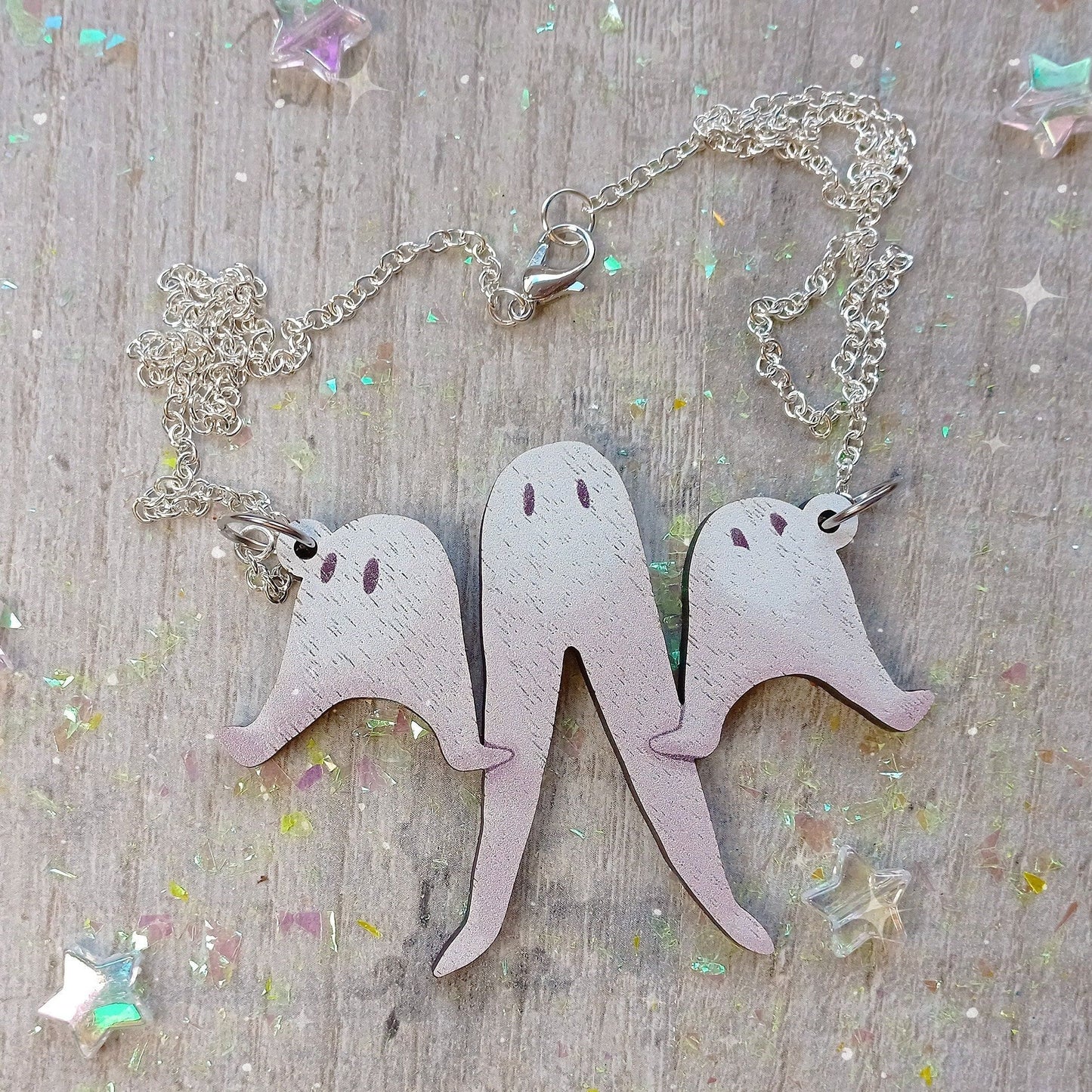 Fresno Nightcrawler Statement Wooden Necklace | Kitsch Cottagecore Rockabilly Recycled Fun Jewellery