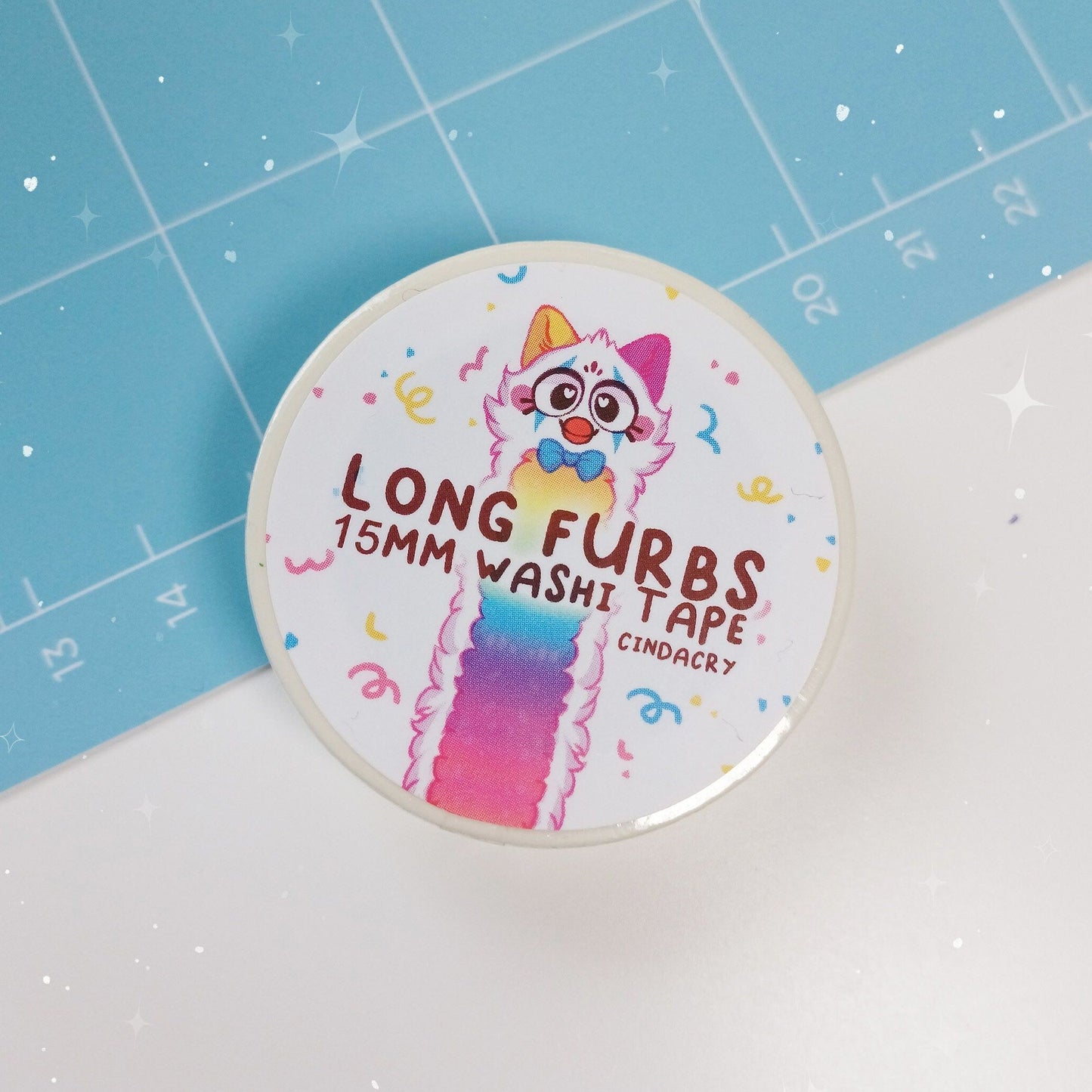 Cinta washi de pelo largo