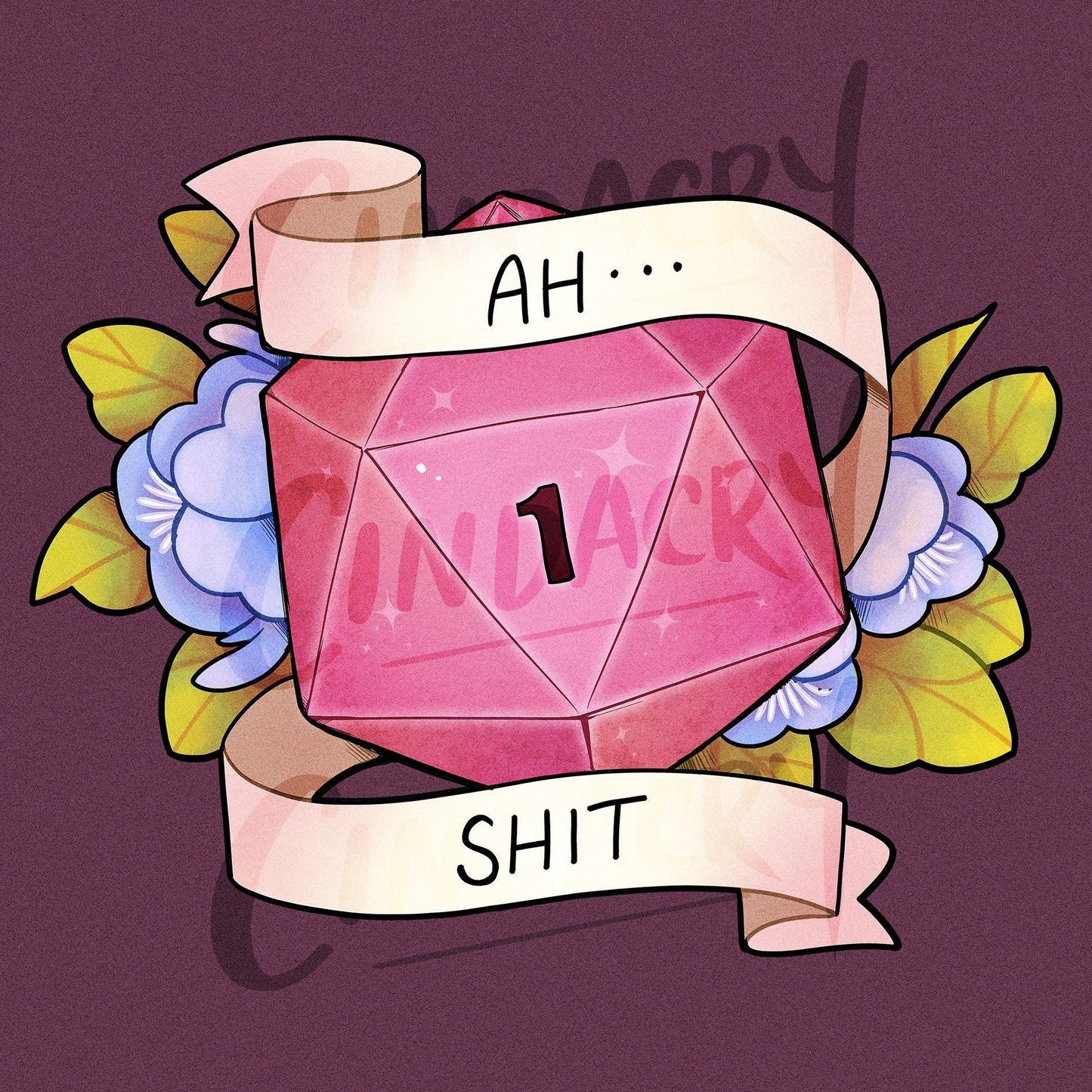 Camiseta de DnD con el mensaje "Ah, mierda!" Critical Fail