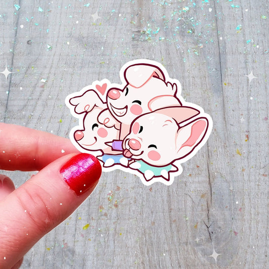 Pegatina de Cerberus en colores pastel