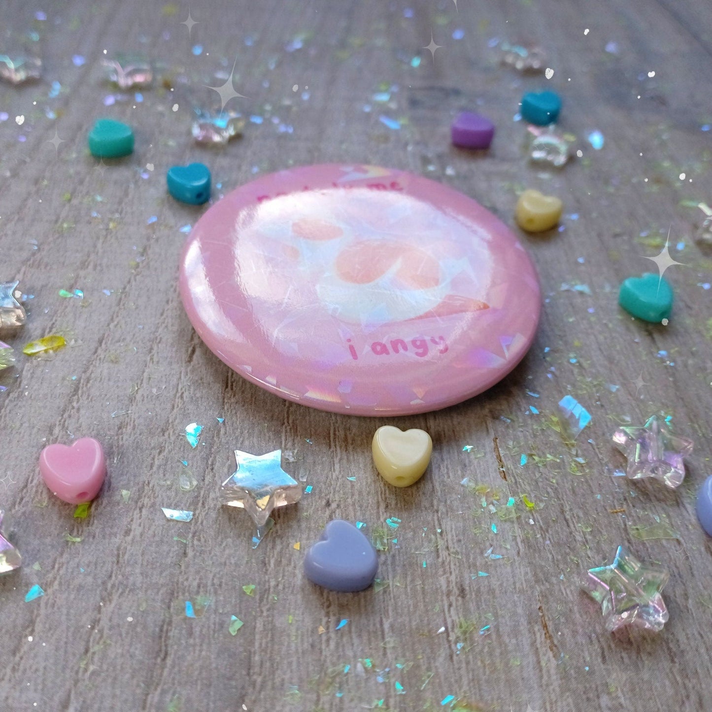 Insignia holográfica No Talk Me I Angy Kitten