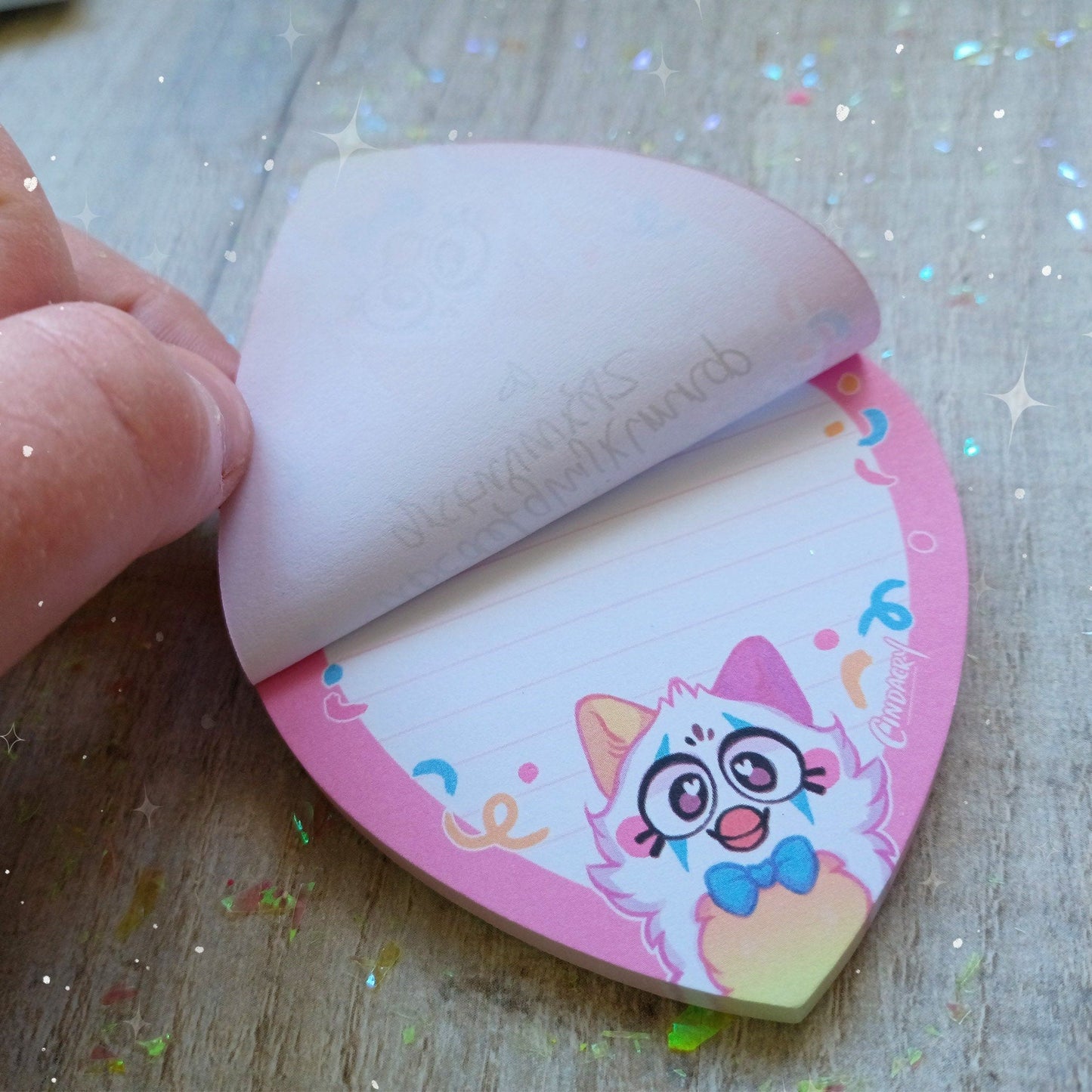 Bloc de notas adhesivas para fiestas Furby Phat Cute, pequeño y kitsch