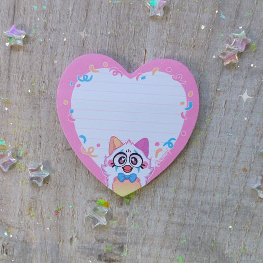 Bloc de notas adhesivas para fiestas Furby Phat Cute, pequeño y kitsch