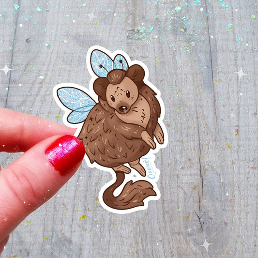 Pegatina holográfica de Tizzie Whizzie, adorable arcoíris holográfico kawaii, críptica