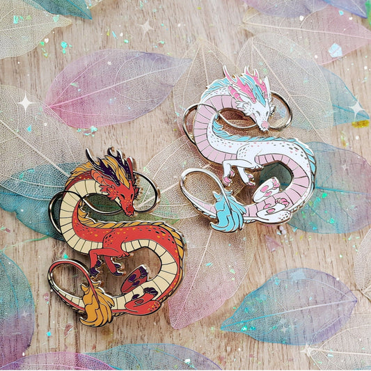 Pin de esmalte duro de dragón | Regalo divertido Pin de solapa Bestia Fantasía