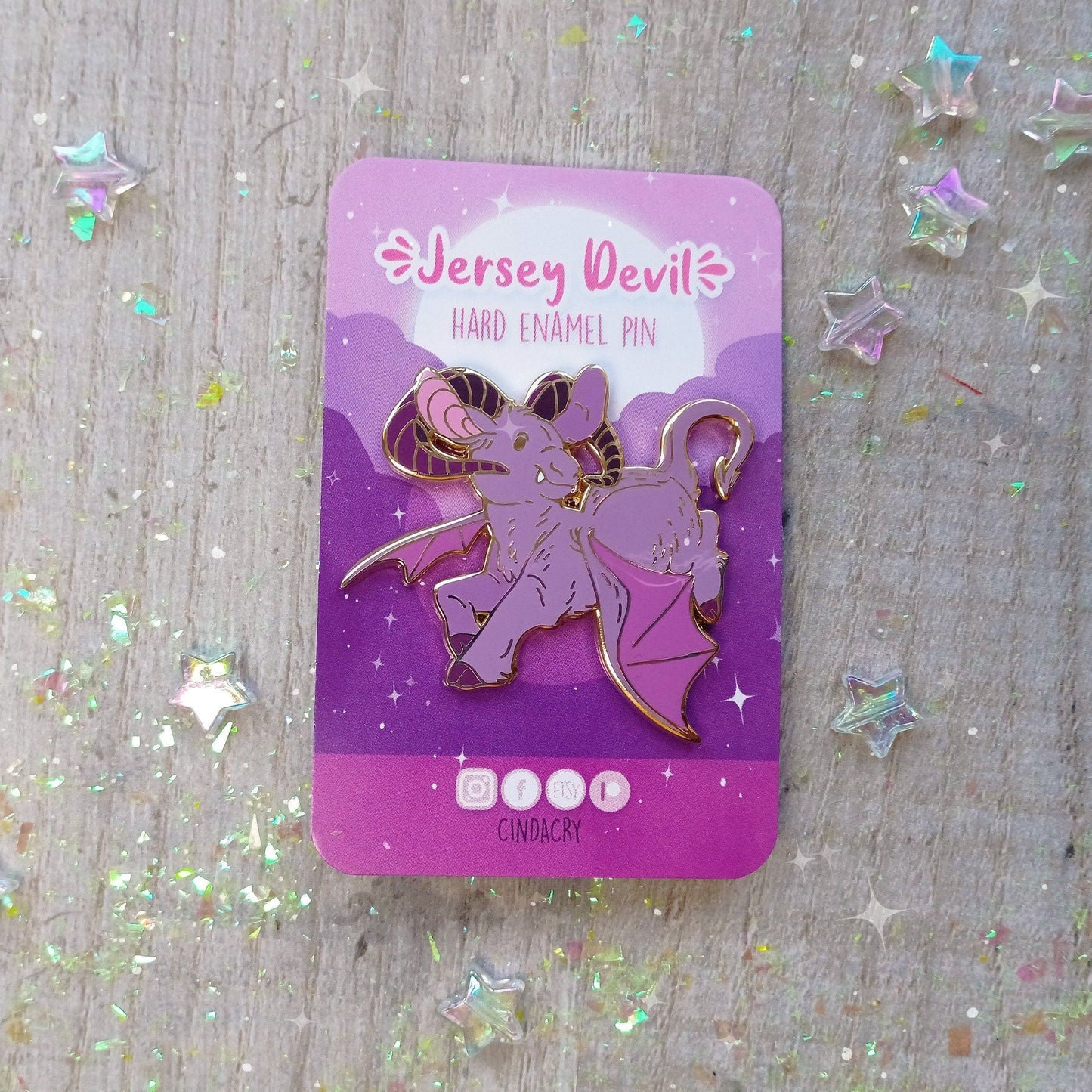 Pin de esmalte duro Jersey Devil | Pin de regalo divertido Beast Fantasy