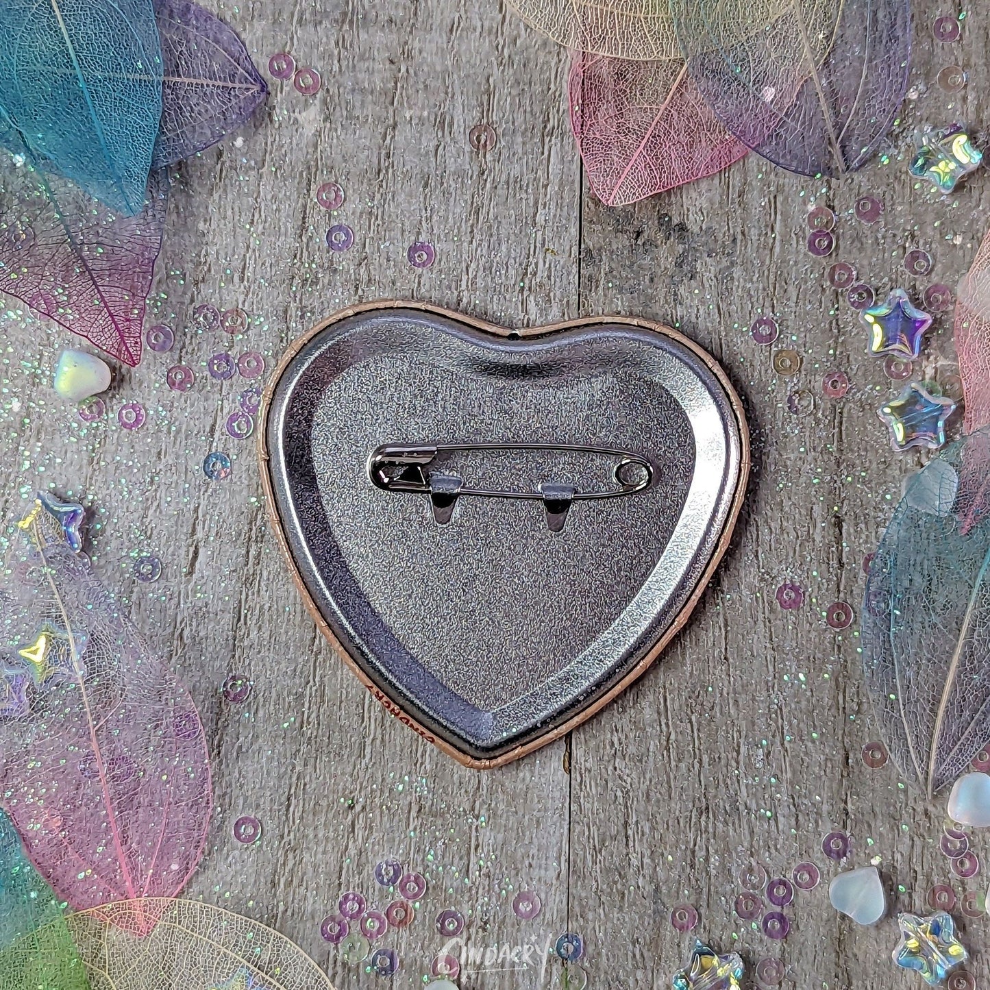 ¡Yee Caw! Chapa holográfica de hojalata con el cuervo vaquero