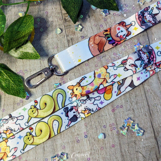 Cordón de animales de fiesta Clowncore Kawaii Rainbow Partycore