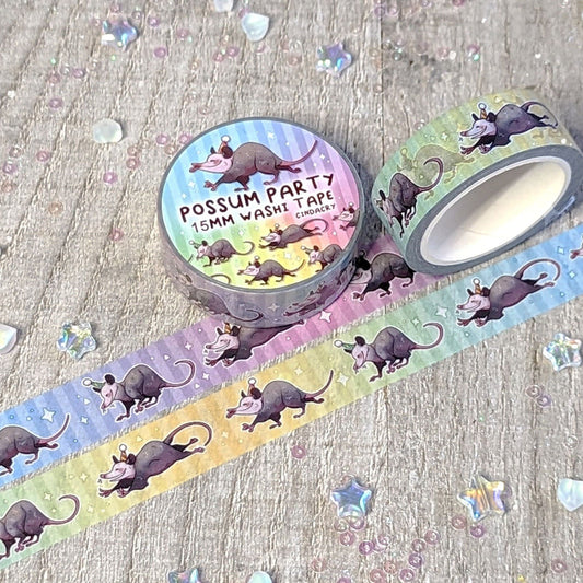 Fiesta de zarigüeyas con cinta washi