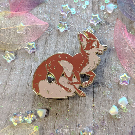 Pin de esmalte de zorro rojo | Pin de solapa divertido de regalo Cottagecore