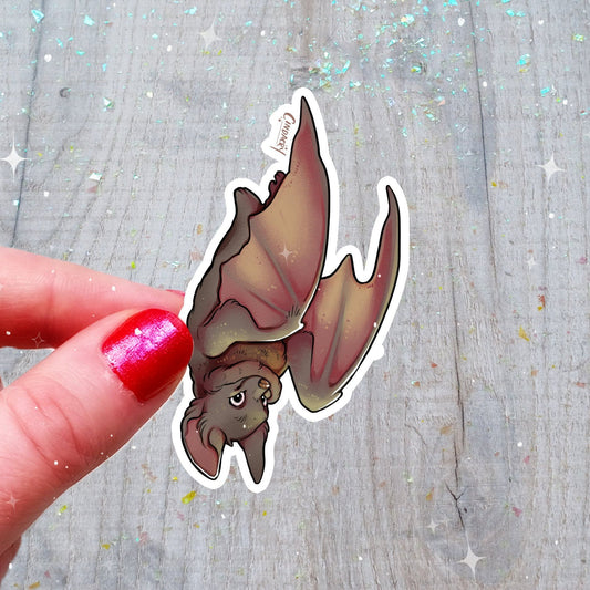 Pegatina de murciélago con purpurina holográfica